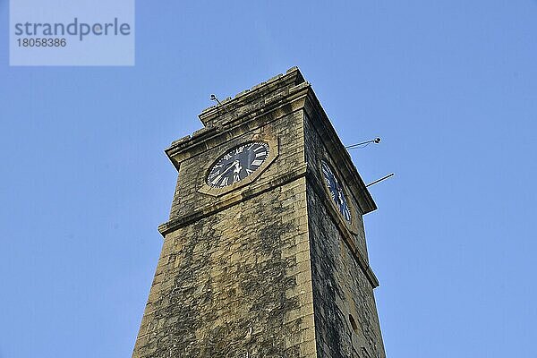 Uhrenturm  Festungsmauer  Fort  Galle  Sri Lanka  Asien