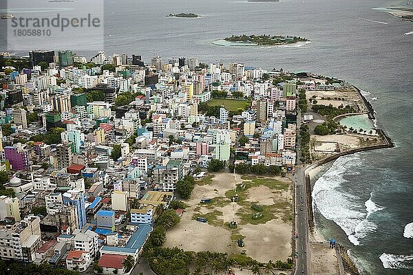 Blick auf Male  Hauptstadt  Nord-Male-Atoll  Malediven  Asien