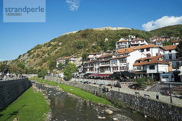 Altstadt  Fluss Bistrica  Festung  Prizren  Republik Kosovo  Balkan