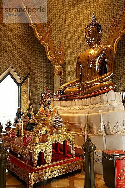 Goldener Buddha  Phra Phuttha Maha Suwan Patimakon  Wat Traimit  Wat Traimit Withayaram Worawihan  Tempel des Goldenen Buddha  Bezirk Samphanthawong  Chinatown  Chinesisches Viertel  Bangkok  Thailand  Asien
