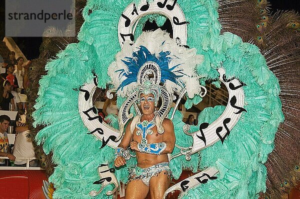 Tänzer  Gualeguaychu Karneval  Gualeguaychu  Provinz Entre Rios  Argentinien  Südamerika