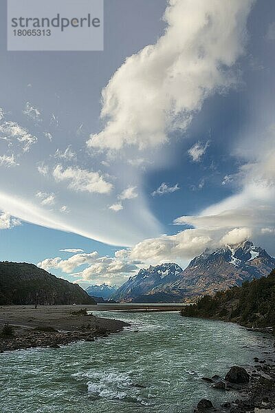 Bach  Lago Grey  Nationalpark Torres del Paine  Chilenisches Patagonien  Chile  Südamerika