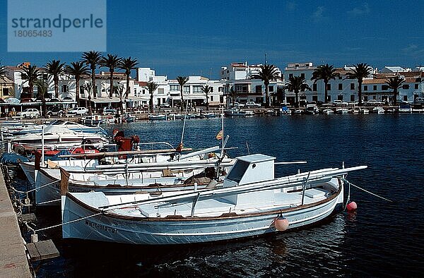 Harbour  Fornells  Menorca  Balearic Islands  Spain  Hafen  Balearen  Spanien  Europa  Querformat  horizontal  Europa