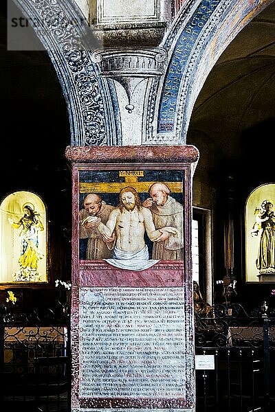 Renaissance-Fresko vom italienischen Künstler Bernardino Luini  Kirche Santa Maria degli Angeli  Lugano am Luganersee  Tessin  Schweiz  Lugano  Tessin  Schweiz  Europa