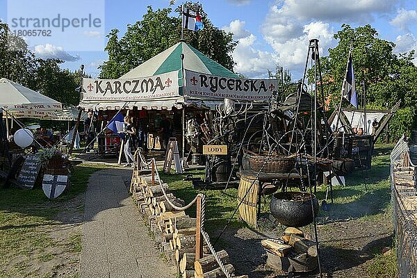 Mittelalterlicher Markt  Malbork  Pommern  Polen  Europa