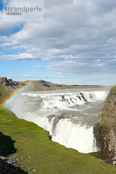 Gullfoss  Wasserfall  Iceland  Hvítá  Island  Europa