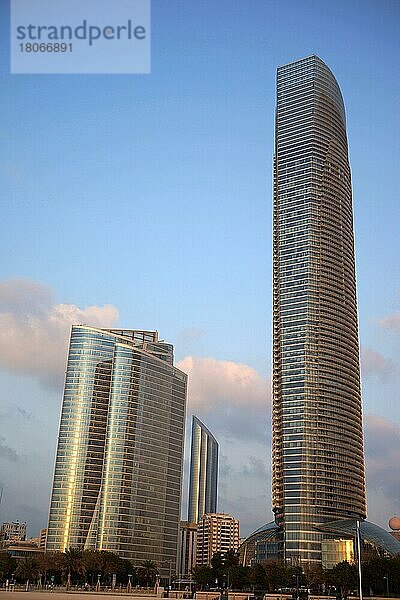Hochhäuser  Abu Dhabi  Emirats Abu Dhabi  Vereinigte Arabische Emirate  Asien