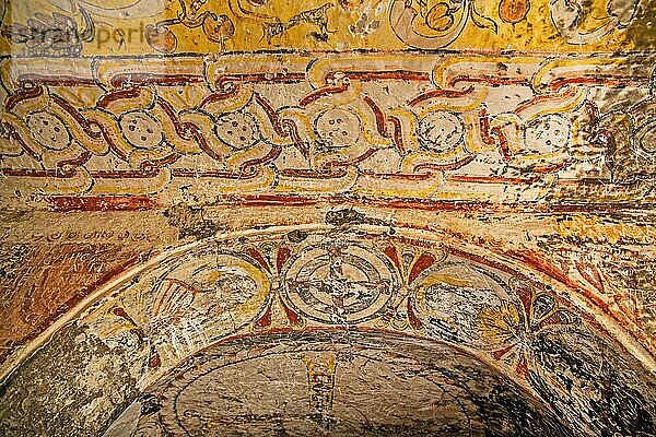 Höhlenkirche mit Fresken  Kloster Keslik  Kappadokien  Türkei  Kappadokien  Türkei  Asien