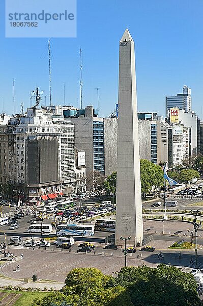 Avenida 9 de Julio  Obelisk  Buenos Aires  Argentinien  Südamerika
