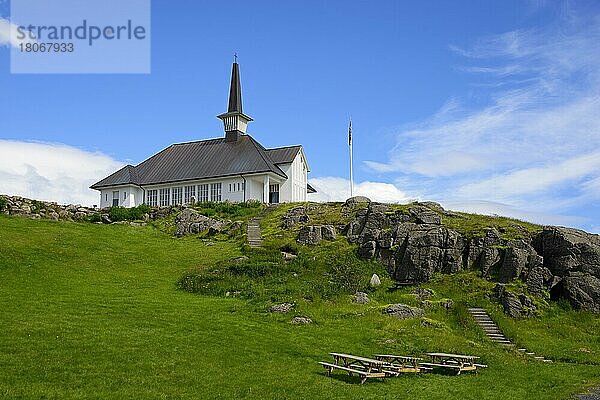 Kirche  Holmavik  Westfjorde  Island  Europa