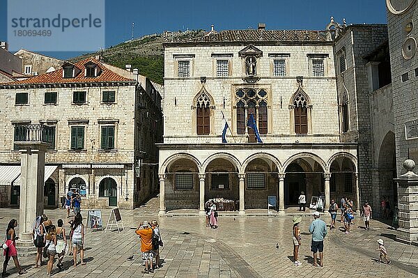 Sponza-Palast  Altstadt  Dubrovnik  Dalmatien  Kroatien  Europa
