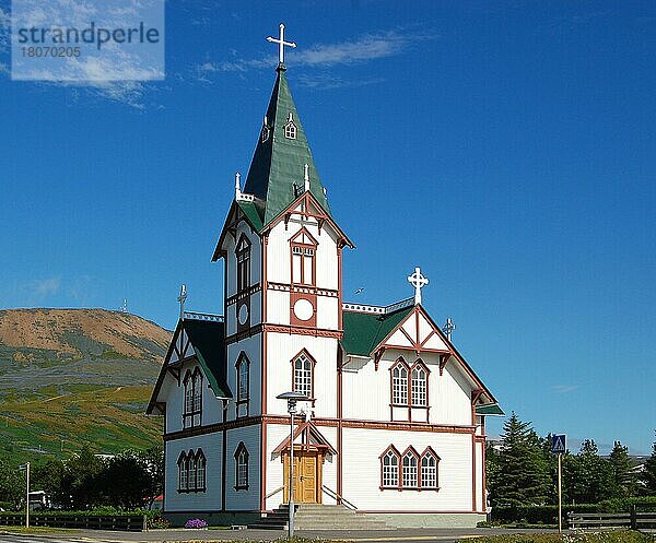 Húsavikurkirkja Kirche von Húsavík  Island  Europa