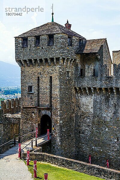 Burg Sasso Corbaro  Bellinzona  Tessin  Schweiz  Bellinzona  Tessin  Schweiz  Europa