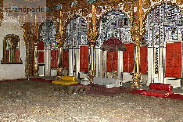 Mahardschazimmer  Festung Mehrangarh  Jodhpur  Rajasthan  Indien  Asien