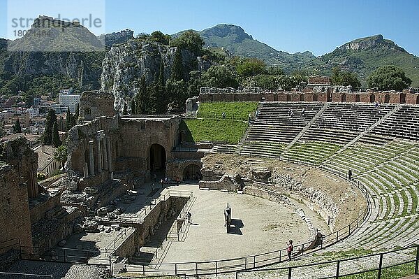Griechich-römisches Theater  Taormina  Sizilien  Italien  Europa
