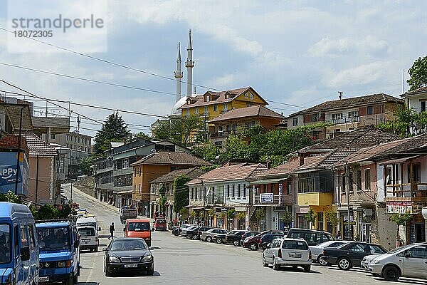Innenstadt  Peshkopi  Albanien  Europa