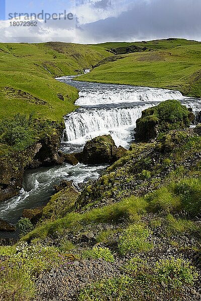 Wasserfall  Fluss Skoga  Island  Europa