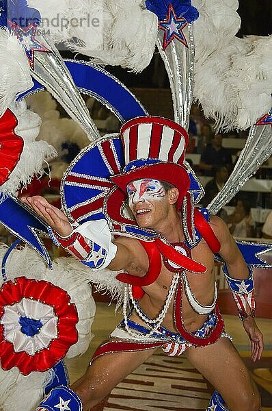 Tänzer  Gualeguaychu Karneval  Gualeguaychu  Provinz Entre Rios  Argentinien  Südamerika