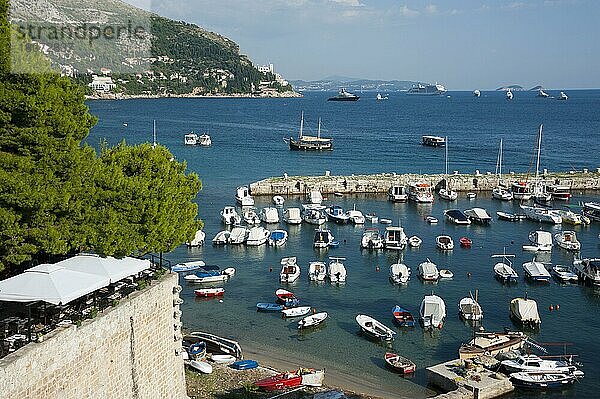 Hafen  Altstadt  Dubrovnik  Dalmatien  Kroatien  Europa