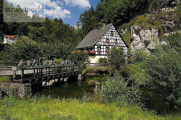 Wassermühle  Pottenstein  Fränkische Schweiz  Bayern  Deutschland  Europa