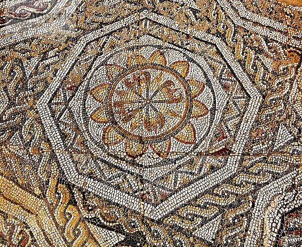 Mosaike  römisches Ausgrabungsfeld  Nora  Sardinien  Italien  Europa