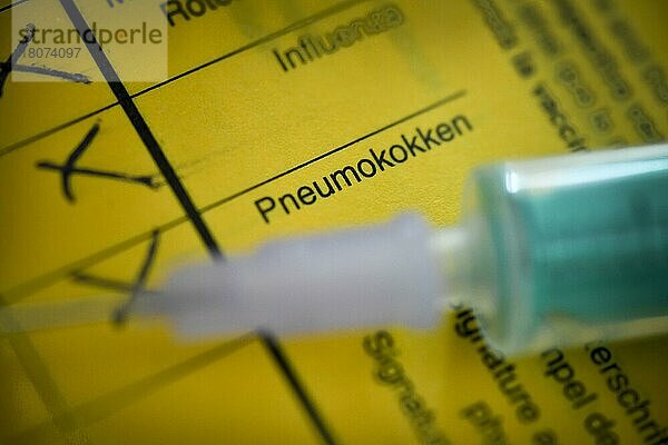 Pneumokokken  Impfbuch  Symbolfoto Impfung