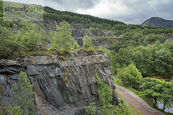 Verlassener Ballachulish Schiefersteinbruch in Lochaber  Highland  Schottland  UK