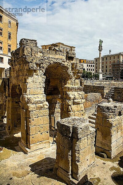 Römisches Amphitheater  Piazza Sant'Oronzo  Lecce  Apulien  Lecce  Apulien  Italien  Europa
