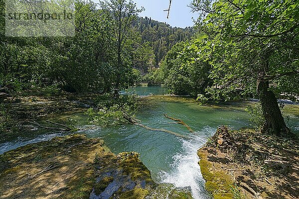Krka Nationalpark  Wasserfälle  Dalmatien  Kroatien  Europa