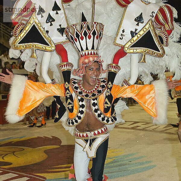 Tänzer  Gualeguaychu Karneval  Gualeguaychu  Provinz Entre Rios  Argentinien  Südamerika