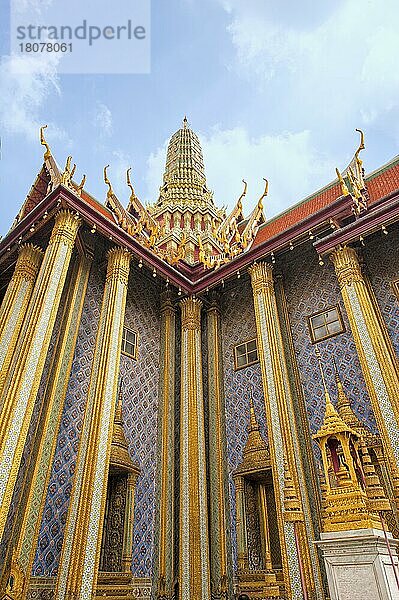 Phra Mondop im Wat Phra Kaeo Komplex  Grand Palace  Bangkok  Thailand  Asien