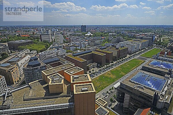 Blick über Daimler Chrysler Areal  Potsdamer Platz  Berlin-Tiergarten  Berlin  Deutschland  Europa
