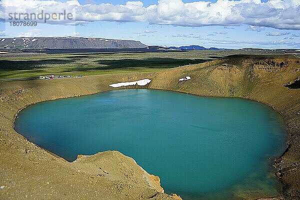 Stora Viti  Kratersee  Krafla  Island  Europa