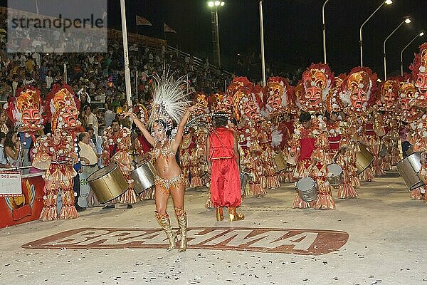 Tänzer  Gualeguaychu Karneval  Gualeguaychu  Provinz Entre Rios  Argentinien  Südamerika