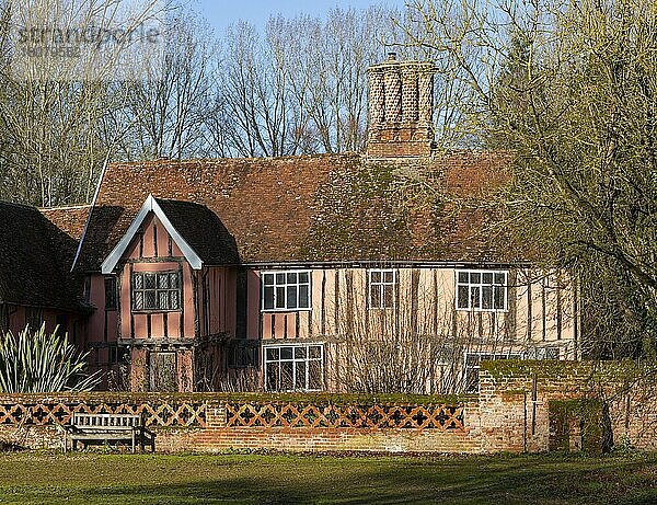 Monks Hall historisches Fachwerk-Gutshaus um 1600  Syleham  Suffolk  England  UK