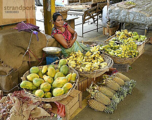 Obst  Wochenmarkt  Colombo  Sri Lanka  Asien