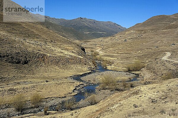 Bergbach  Bezirk Mokhotlong  A14  Lesotho  Afrika