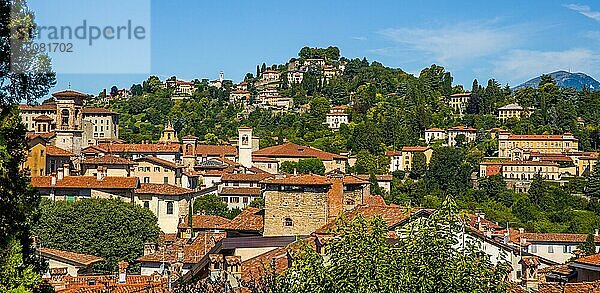 Panorama Bergamo  Lombardei  Italien  Bergamo  Lombbardei  Italien  Europa