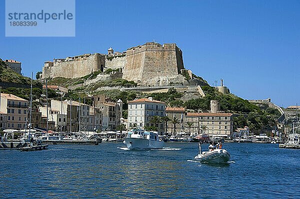 Zitadelle und Hafen  Bonifacio  Korsika  Frankreich  Europa