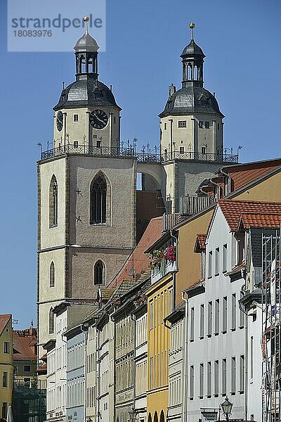 Altstadt  Stadtkirche Sankt Marien  Lutherstadt Wittenberg  Sachsen-Anhalt  Deutschland  Europa