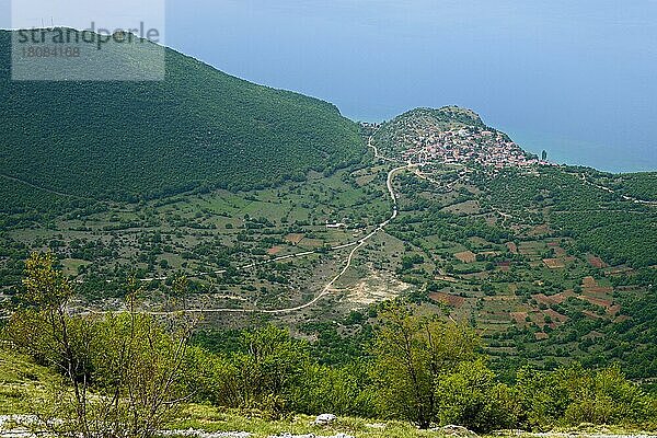 Blick auf Trpeica  Nationalpark Galicica  Ohrid-See  UNESCO-Welterbe  Mazedonien  Europa