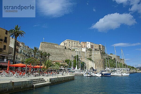 Zitadelle  Hafen  Calvi  Korsika  Frankreich  Europa