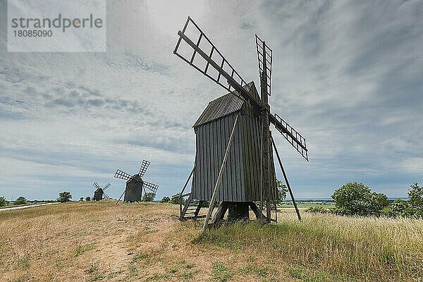 Windmühlen  Öland  Provinz Kalmar  Schweden  Europa