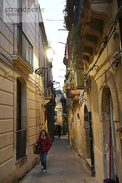 Altstadtgasse  Syrakus  Sizilien  Italien  Europa