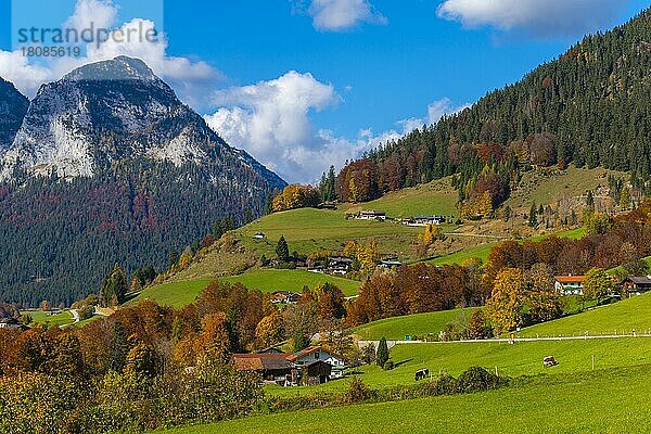 Landschaft  Ramsau  Berchtesgadener Land  Oberbayern  Deutschland  Europa