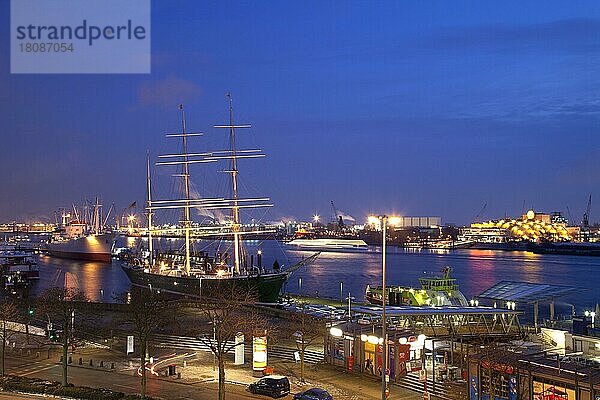 Museumsschiff 'Rickmer Rickmers'  St. Pauli  Hamburg  Deutschland  Großsegler  Dreimastbark  Windjammer  Europa