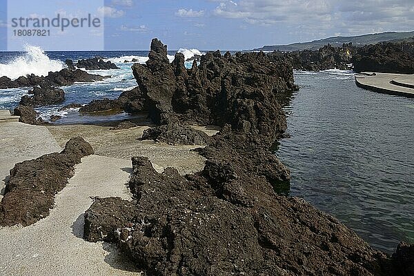 Lavapool  Biscoitos  Terceira  Azoren  Portugal  Piscinas naturais  Europa