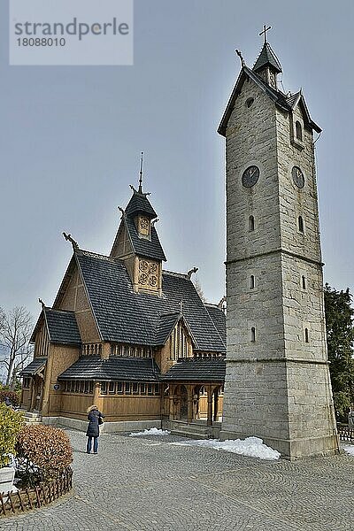 Stabkirche Wang  Karpacz  Niederschlesien  Polen  Europa