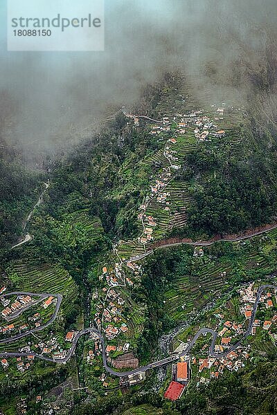 Bergdorf Curral das Freiras  Zentralgebirge  Madeira  Portugal  Europa