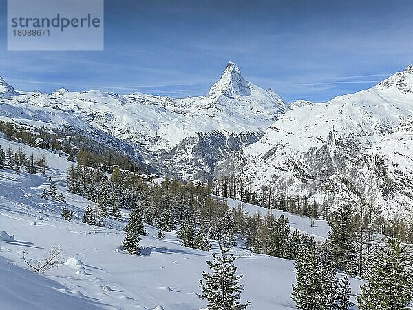 Matterhorn  Sunnegga Alm  Wallis  Schweiz  Europa